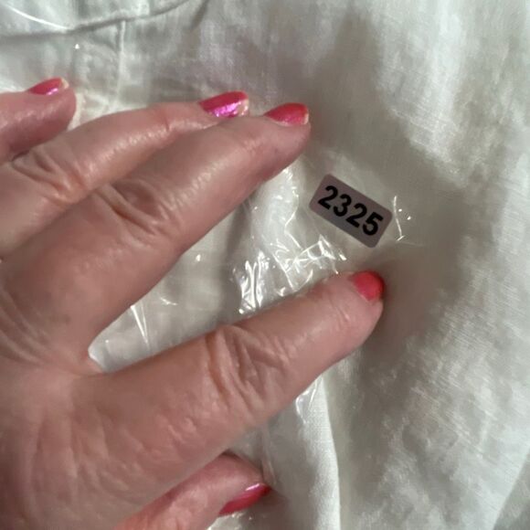 NWT Jones New York size 3X white Linen jacket - Picture 10 of 10